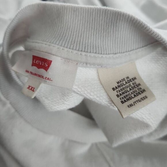 Levi's Women's Size XXL White Green Pink San Fran Logo Pullover Sweatshirt - Picture 6 of 7